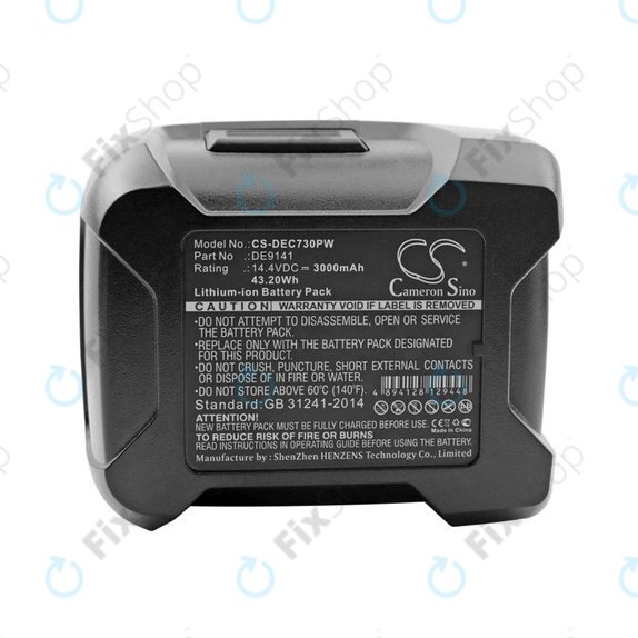 Baterie pro Dewalt DC528, DC612, DC728, DC830, Wurth BS 14-A, 3000mAh, Li-Ion, 14.4V, DE9141, HQ