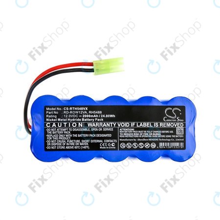Rowenta RH-series, RS-series, Tefal TY-series - Baterie RD-ROW12VA, RH5488 Ni-MH 12V 2000mAh HQ