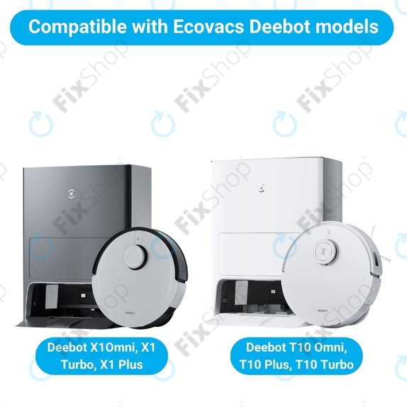 Sada náhradních dílů pro Ecovacs X1 Omni, T10 (2x Hlavní kartáč, 4x Filtr, 4x Boční kartáč, 8x Mopovací útěrka, 4x Sáček na prach)