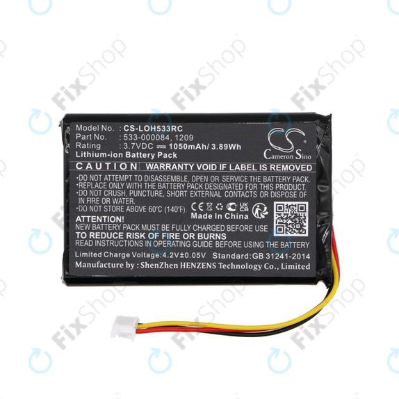 Baterie pro Logitech Harmony Touch, Ultimate, 1050mAh, Li-Ion, 3.7V, 533-000083, HQ