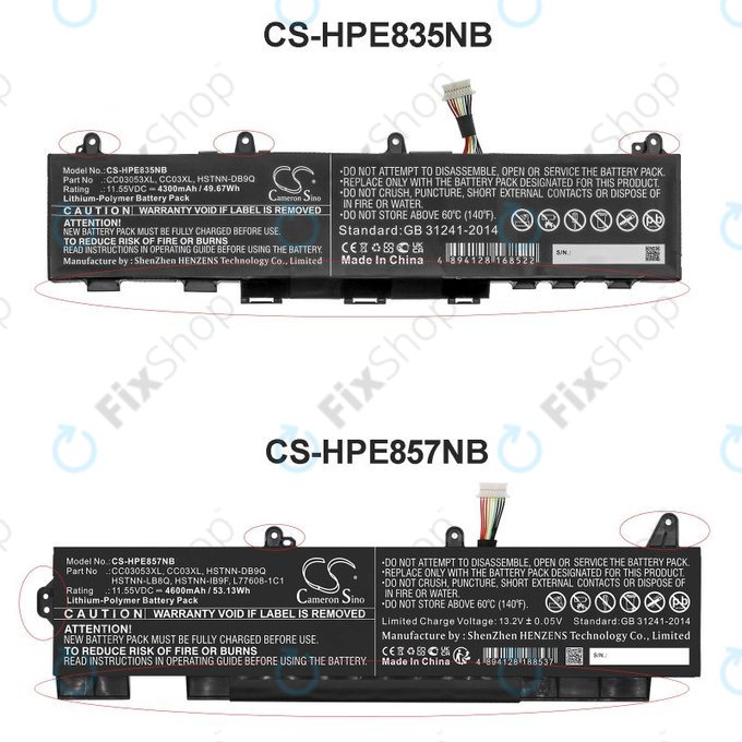 Baterie pro HP ZBook Firefly 15 G7, G8, EliteBook 855 G7, G8, 850 G7, G8, 4600mAh, Li-Pol, 11.55V, CC03053XL, HQ