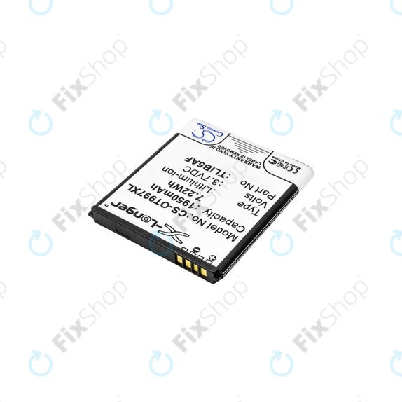 Baterie pro Alcatel One Touch 997, X Pop, TCL S710, S800, 1950mAh, Li-Ion, 3.7V, TLiB5AF, HQ