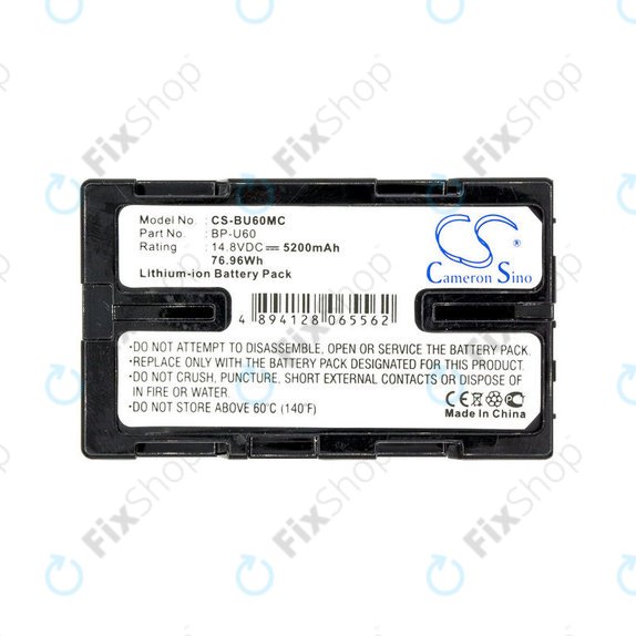Baterie pro Sony HD422, PMW-100, 200, PMV-Ex1, F3, 5200mAh, Li-Ion, 14.8V, BP-U60, HQ