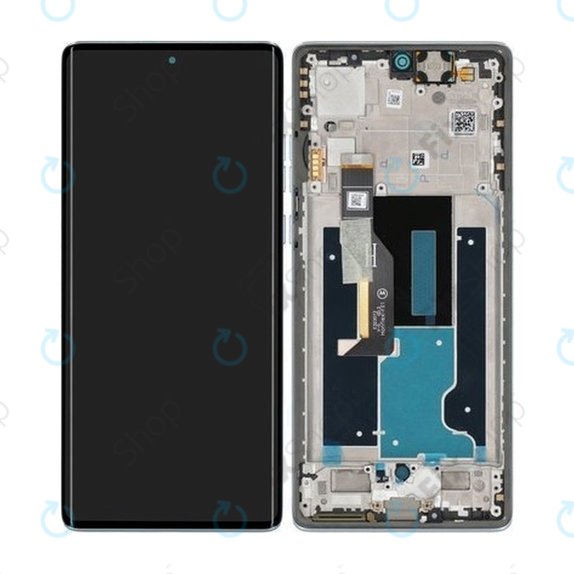 Motorola Edge 50 Fusion - LCD Displej + Dotykové Sklo + Rám (Marshmallow Blue) - 5D68C24359 Genuine Service Pack