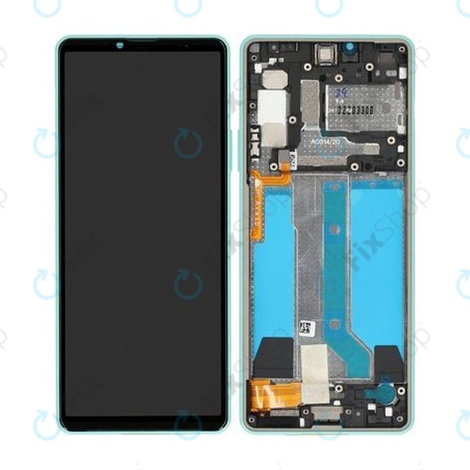 Sony Xperia 10 IV XQCC54 - LCD Displej + Dotykové Sklo + Rám (Mint) - A5047175A Genuine Service Pack