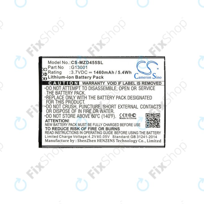 Baterie pro Navon Mizu D455, 1460mAh, Li-Ion, 3.7V, G13001, HQ