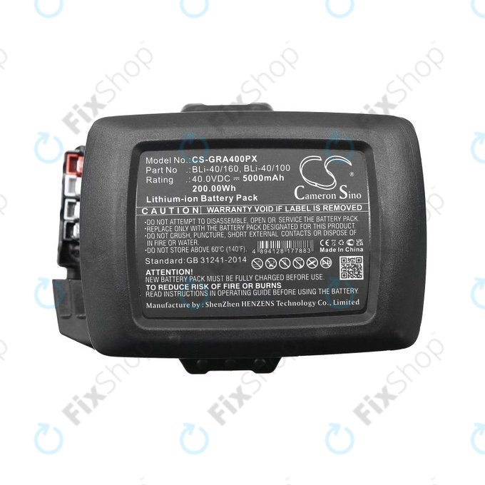Baterie pro Gardena Powercut Li40/30, Powermax Li-40/41, 5000mAh, Li-Ion, 40V, BLi-40/160, BLi-40/100, HQ
