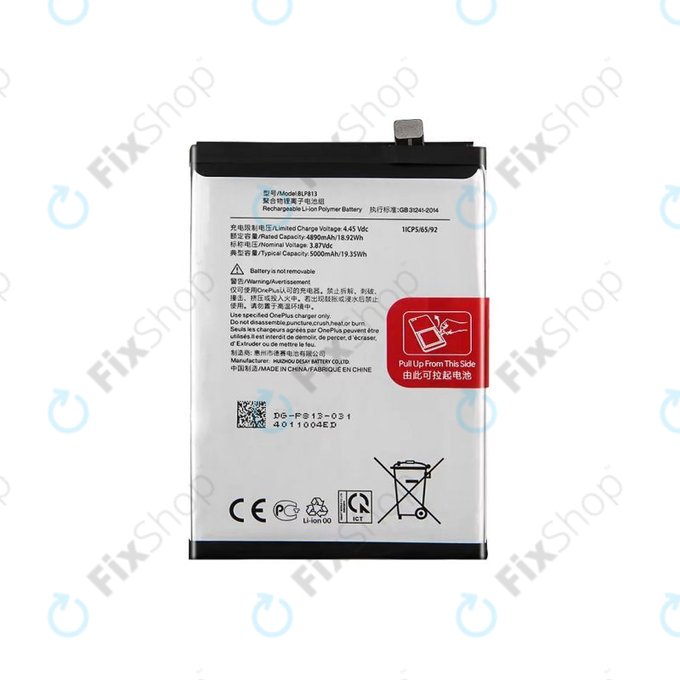 OnePlus Nord N100 BE2013 BE2015 - Baterie BLP813 5000mAh - 1031100034 Genuine Service Pack