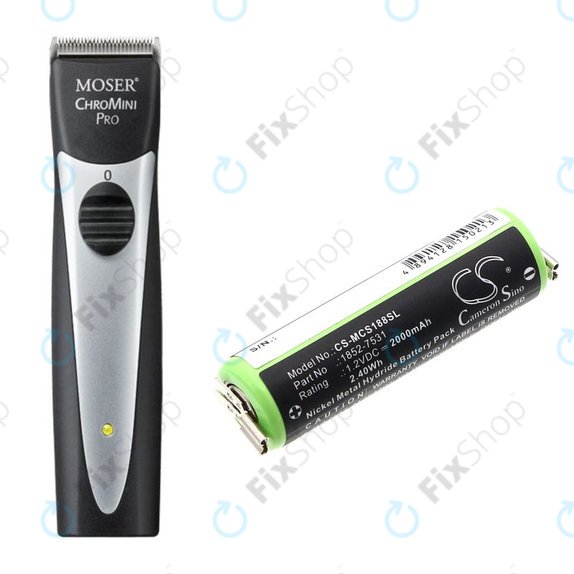Baterie pro Moser Easy Style 1881, 2000mAh, Ni-MH, 1.2V, 1852-7531, HQ