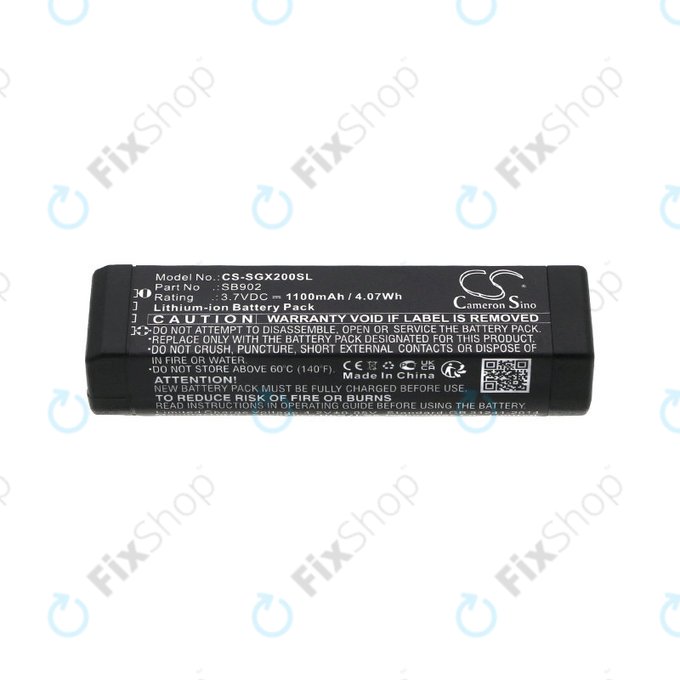 Baterie pro Shure GLXD1, 2, MXW2, 1100mAh, Li-Ion, 3.7V, SB902, HQ