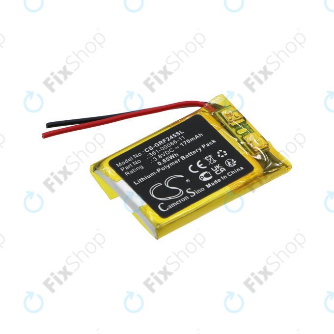 Baterie pro Garmin Forerunner 245, Forerunner 245 Music, 170mAh, Li-Pol, 3.8V, 361-00086-11, HQ