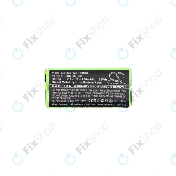 Baterie pro Waterpik 900 Sonic Toothbrush, Sensonic Plus Sr-3000, 700mAh, Ni-MH, 2.4V, BK-4MCCE, HQ