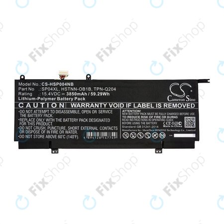 Baterie pro HP Spectre X360 13, 3850mAh, Li-Pol, 15.4V, HSTNN-OB1B, HQ
