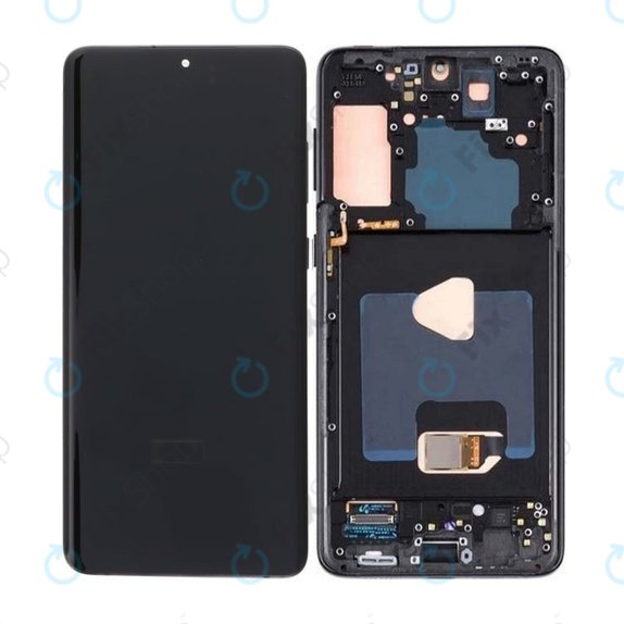 Samsung Galaxy S21 Plus G996B - LCD Displej + Dotykové Sklo + Rám (Phantom Black) OLED