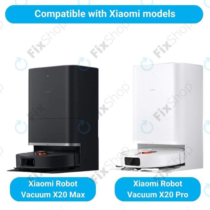 Sada náhradních dílů pro Xiaomi Robot Vacuum X20 Max, X20 Pro (1x Hlavní kartáč, 2x Filtr, 2x Boční kartáč, 4x Mopovací útěrka, 2x Sáček na prach)