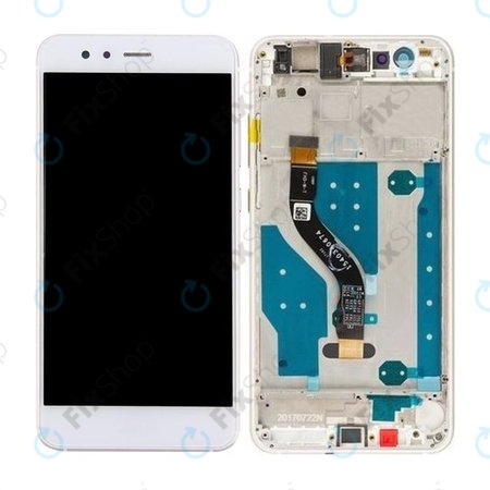 Huawei P10 lite - LCD Displej + Dotykové Sklo + Rám (Pearl White) TFT