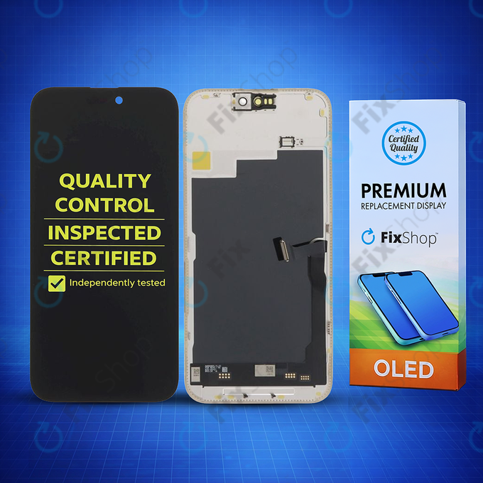 Displej Soft OLED pro iPhone 15 Pro Max - Dotykové sklo + Rám, DIAGNOSTIC