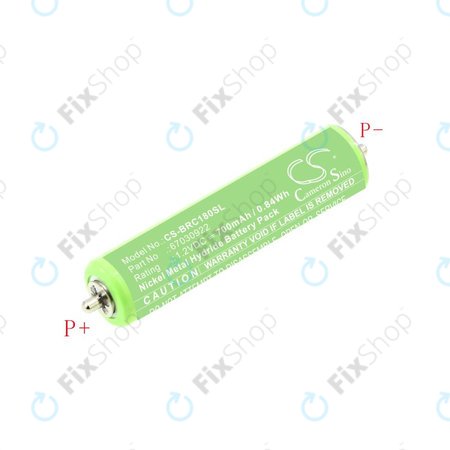 Baterie pro Braun 1000, 180, 2000, 3000, 4735, 5411, Cruzer1, Cruzer Z20, 700mAh, Ni-MH, 1.2V, 67030922, HQ