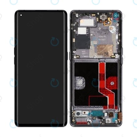 Oppo Find X2 Pro - LCD Displej + Dotykové Sklo + Rám (Black) - 4903839 Genuine Service Pack