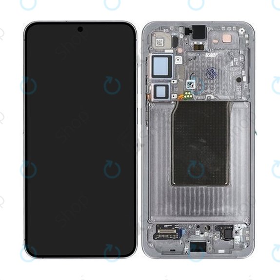 Samsung Galaxy S25 Plus - LCD Displej + Dotykové Sklo + Rám (Silver Shadow) OLED