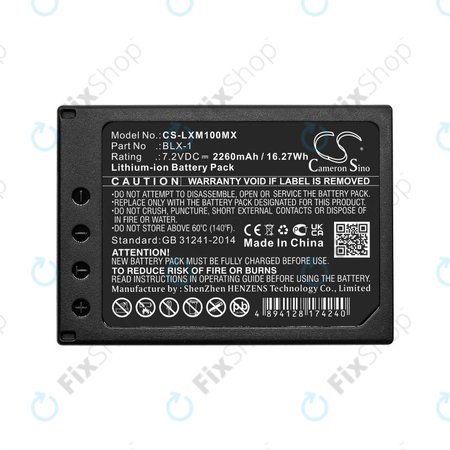 Baterie pro Olympus OM SYSTEM OM-1, OM-1 Mirrorless, 2260mAh, Li-Ion, 7.2V, BLX-1, HQ