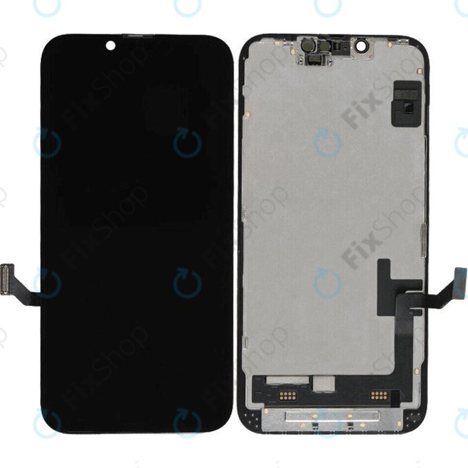 Displej Soft OLED pro iPhone 14 - Dotykové sklo + Rám, DIAGNOSTIC