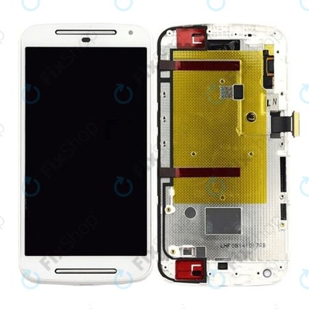 Motorola Moto G XT1068 - LCD Displej + Dotykové Sklo + Rám (White) TFT
