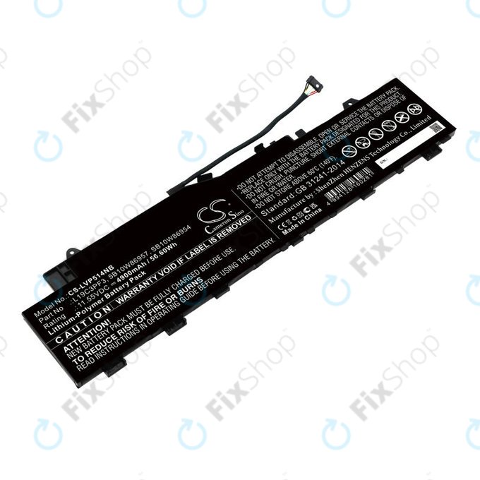 Baterie pro Lenovo Ideapad 5 14, Xiaoxin Air 14 2020, 4900mAh, Li-Pol, 11.55V, 5B10W86957, HQ