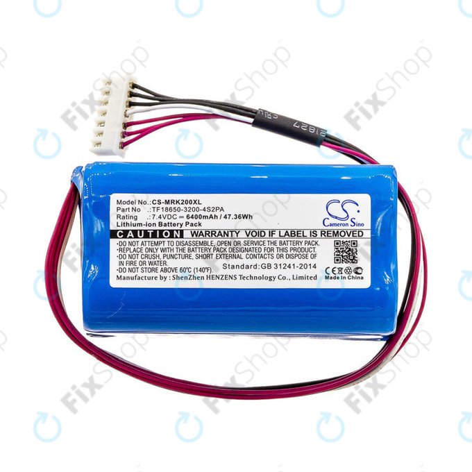 Baterie pro Marshall Kilburn II, II V2, 6400mAh, Li-Ion, 7.4V, TF18650-3200-4S2PA, HQ