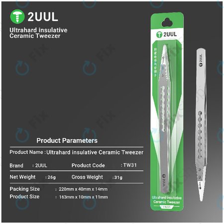 Přesná pinzeta, keramická izolovaná, 2UUL TW31