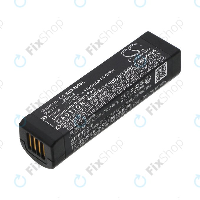 Baterie pro Shure GLXD1, 2, MXW2, 1100mAh, Li-Ion, 3.7V, SB902, HQ