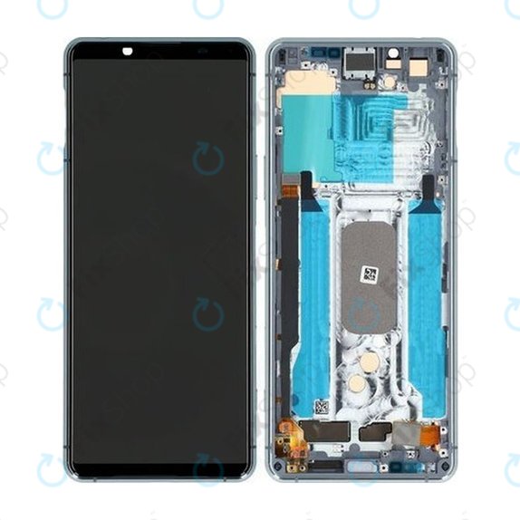 Sony Xperia 5 II - LCD Displej + Dotykové Sklo + Rám (Grey) - A5024933A Genuine Service Pack
