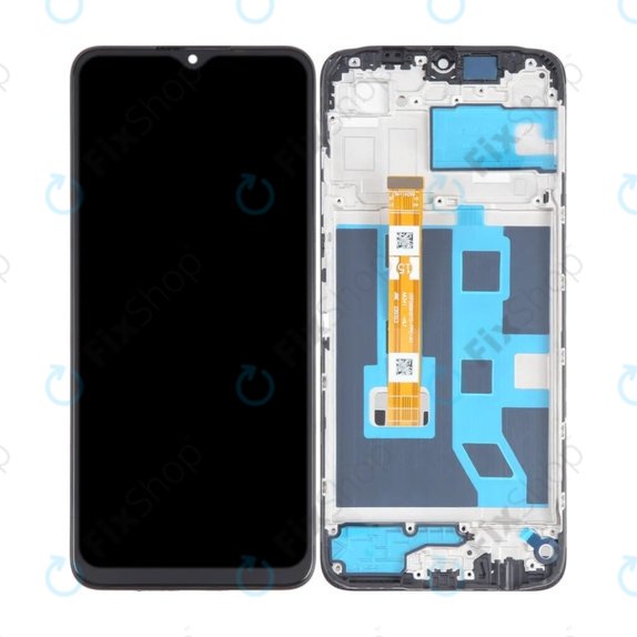 Oppo A17 - LCD Displej + Dotykové Sklo + Rám (Midnight Black) TFT