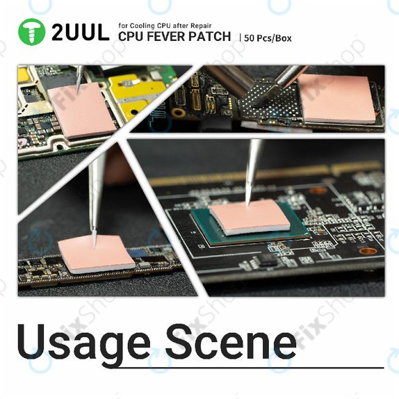 Teplovodivá podložka pro CPU, 2UUL SC09, 17x15x1.5mm