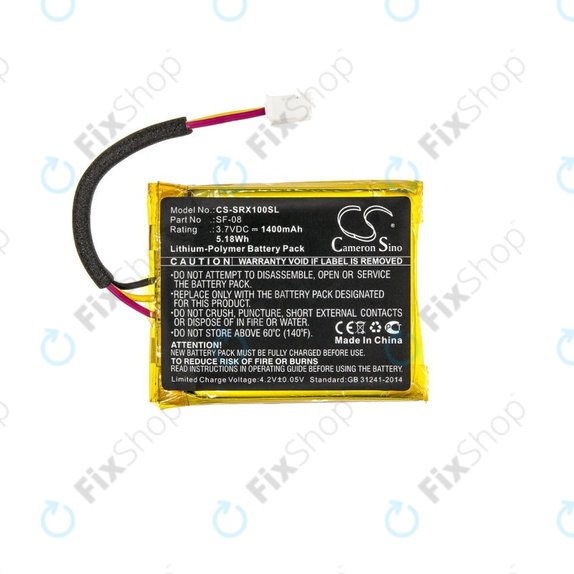 Baterie pro Sony SRS-XB10, SRS-XB12, WH-L600, 1400mAh, Li-Pol, 3.7V, SF-08, HQ
