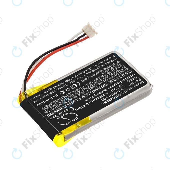 Baterie pro Garmin DashCam 45, DashCam 46, DashCam 55, DashCam 56, DashCam 66, 250mAh, Li-Pol, 3.7V, 361-00103-00, HQ