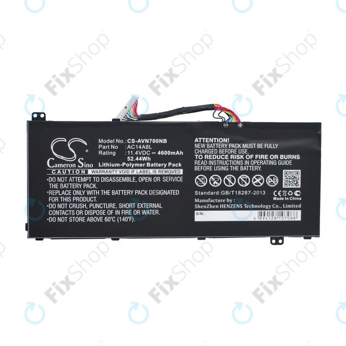 Baterie pro Acer Aspire Vn7, V15 Nitro, Spin 3, 4600mAh, Li-Pol, 11.4V, AC14A8L, HQ
