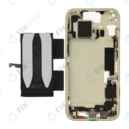 Střední Rám s Baterií pro iPhone 15 | Yellow | ZD076-00671 | Genuine Apple