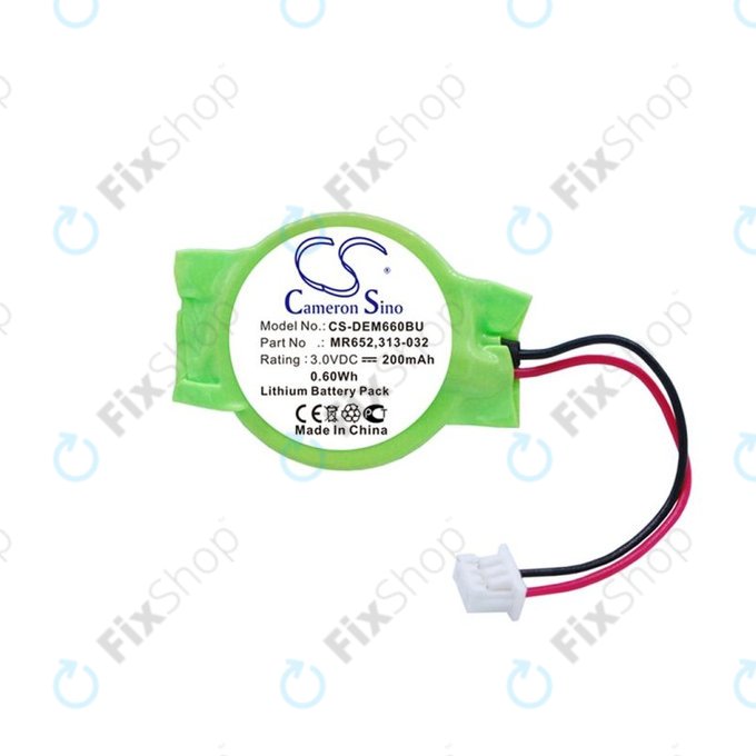 Záložní baterie pro Dell Latitude E6320, 200mAh, Lithium, 3V, 077-A00, HQ