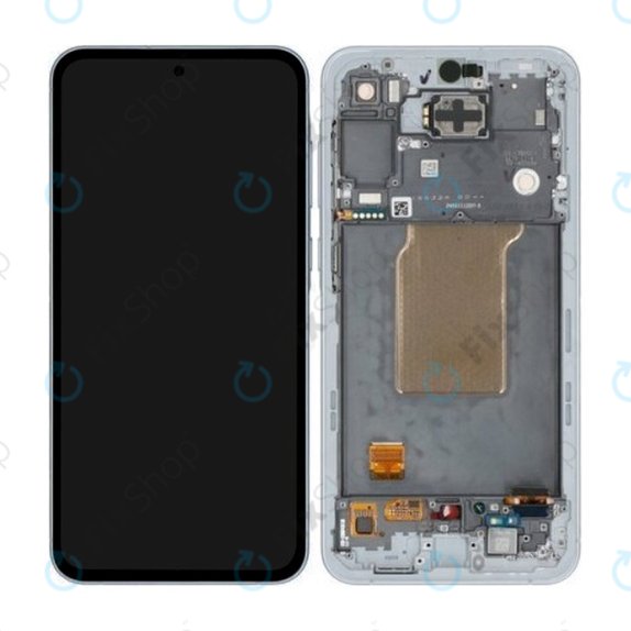 Samsung Galaxy A55 A556B - LCD Displej + Dotykové Sklo + Rám (Awesome Iceblue) OLED