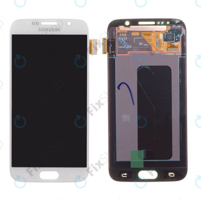 Samsung Galaxy S6 G920F - LCD Displej + Dotykové Sklo (White Pearl) - GH97-17260B Genuine Service Pack