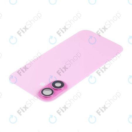 Apple iPhone 16 Plus - Sklo Zadního Housingu + Sklíčko Kamery + Kovová Destička + Magsafe Magnet (Pink)