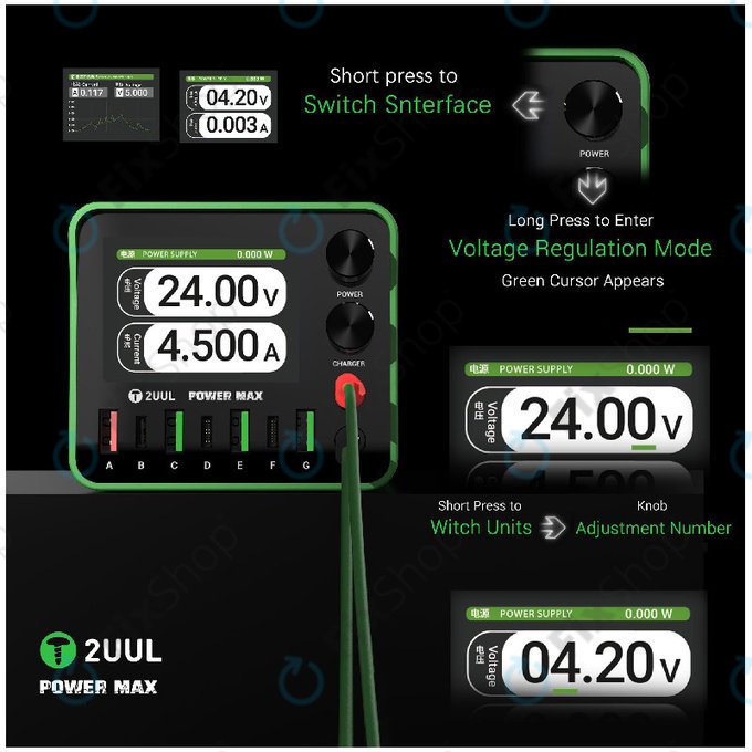 Nabíjecí stanice, 200W víceportová, 2UUL PC01