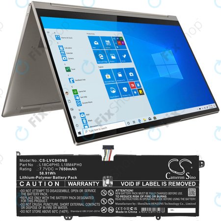 Baterie pro Lenovo Yoga C940, 7650mAh, Li-Pol, 7.7V, L18C4PH0, HQ