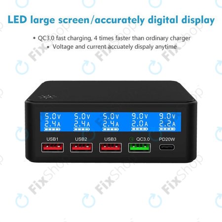 FixPremium - USB Servisní Nabíjecí Stanice s USB 3.0 a USB-C