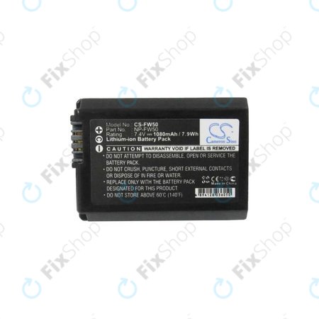 Sony Alpha-series, DLSR-series, ILCE-series, NEX-series, SLT-series - Baterie NP-FW50 Li-Ion 1080mAh HQ
