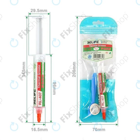 Silikonová teplovodivá pasta Relife RL-407, 6 W/mK, 20g, růžová