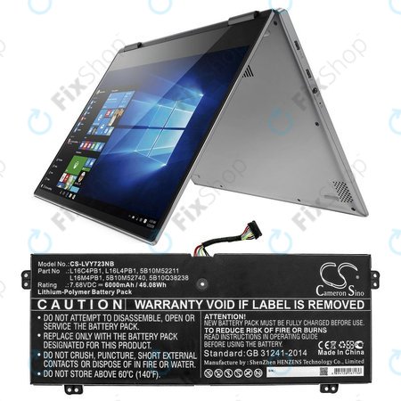 Nabíječka pro Lenovo Yoga 720-13, 730-13, 6000mAh, Li-Pol, 7.68V, L16L4PB1, HQ