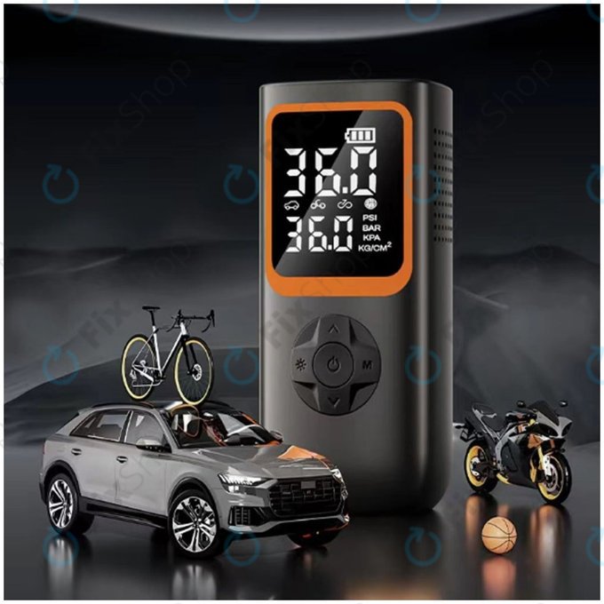 Přenosný Elektrický Vzduchový Kompresor s Příslušenstvím (11.1V, 2000mAh)