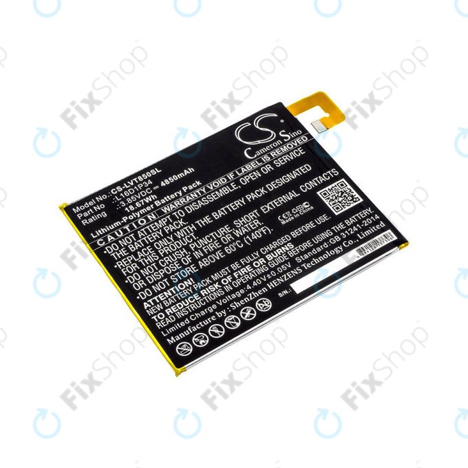 Baterie pro Lenovo Tab 4, Lenovo TB850, 4850mAh, Li-Pol, 3.85V, L16D1P34, HQ